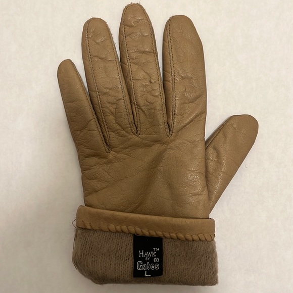 Hawk by Gates Genuine Leather Tan Gloves - Picture 5 of 6